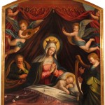 Sommeil de l'enfant Jésus, huile sur toile, début XVIIème siècle