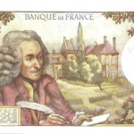 Billet de 10 francs : Voltaire devant le château